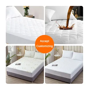 Taille personnalisée King Queen matelassé/bambou imperméable Protection oreiller haut matelas protecteur housse de coussin