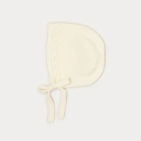 Bonnet attaché tricoté en gros pour bébé personnalisé Bonnet ajouré tricoté en 100% coton