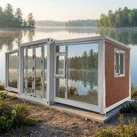 Économisez sur les frais de livraison : Maison conteneur pliable à double aile, gain de place, maison modulaire, design contemporain pour l'extérieur