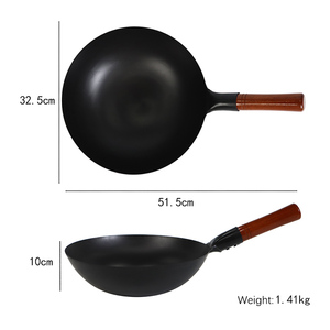 Bas prix ménage antiadhésif grande marmite commerciale en acier au carbone <span class=keywords><strong>Pékin</strong></span> <span class=keywords><strong>Wok</strong></span> - Product Image 3