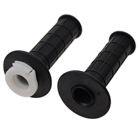 GOOFIT Poignées d'accélérateur à torsion pour moto 7/8 pouces et jeu de câbles courbés pour SSR 125 Dirt Pocket Rocket Bike Quad ATV