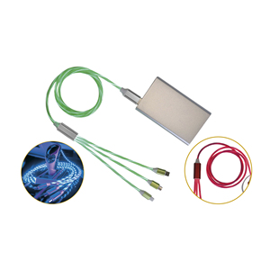 สาย USB เรืองแสงพร้อมหัวต่อหลายแบบสำหรับการชาร์จและการถ่ายโอนข้อมูล - Product Image 1