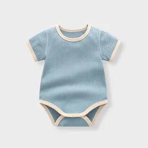 Infant Baby Designers Girl Summer Clothes 0-3 Months New Born Cotton Baby Bodysuit Romper Wholesale