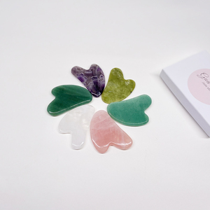 Factory Wholesale Natural Beauty Xiuyan Jade Guasha Tool for Face - Product Image 3