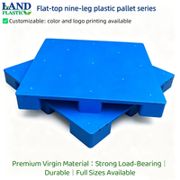 Palette en plastique HDPE à 4 voies, à plateau fermé, solide, renforcée en acier galvanisé, haute capacité de charge, pour chariot élévateur, usage industriel