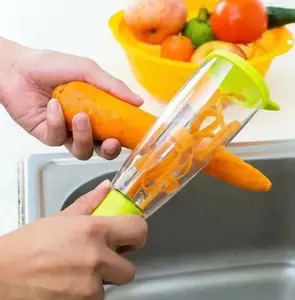2024 nuevos accesorios de cocina Pp acero inoxidable multifuncional almacenamiento doméstico pelador de frutas y verduras