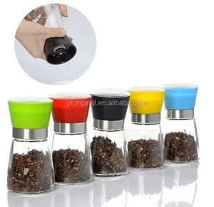 200g Herb Grinder Jars Adjustable Salt Pepper Mill Set Spice Grinder