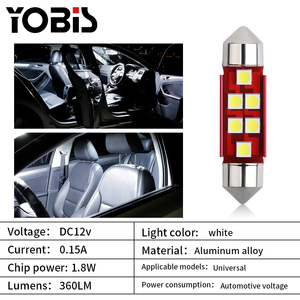 YOBIS Festoon 3030 Puce Intérieur De Voiture Lumière Blanc DC 12V <span class=keywords><strong>Auto</strong></span> Led Lampe De Lecture Dôme Ampoule - Product Image 6