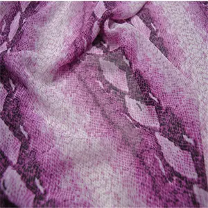 Wonderful Soft Silk Georgette Fabric GGT Purple Stripe Beautiful Mulberry for Lady Dress Men Cloth Shawl