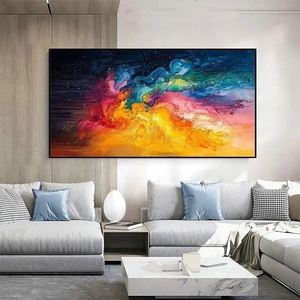 Pintura Acrílica Abstracta Panorámica Nova con Arcoíris, Decoración para el Hogar, Textura 3D, Obra de Arte Grande Pintada a Mano sobre Lienzo - Product Image 2