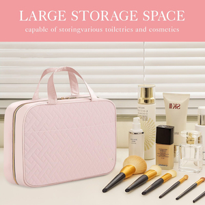 Bolsa de Maquillaje y Artículos de Aseo Colgante de Gran Capacidad para Mujer, con Compartimento Seco/Húmedo Separable, Construcción Duradera, Opciones de Colgado Versátiles - Product Image 6