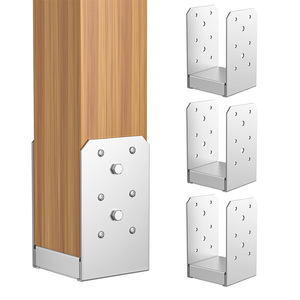 6*4*4 in U forma di recinzione paletta Set bagnato di cemento Post di ancoraggio di Base in acciaio inox Post Base di terra Spike - Product Image 6