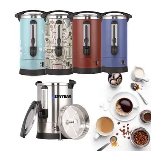Heavybao Stainless Steel Electrical Water Boiler Heater Catering Tea Coffee Percolator Urn Mulled Wine Warmer Beverage Dispenser