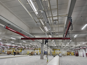 Grúa Monorraíl Móvil de Servicio Ligero de 3 Toneladas y 5 Metros de Altura de Elevación, Sistema KBK con Polipasto Eléctrico para Ambientes de Cuarto Limpio - Product Image 3