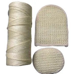 1mm Sisal Yarn Bleached for Bath Belt Material Knitting