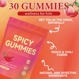 Gomitas <span class=keywords><strong>Picantes</strong></span> en Forma <span class=keywords><strong>de</strong></span> Cubos con Chile, Raíz <span class=keywords><strong>de</strong></span> Maca y Muira Puama, Veganas, Sabor a Melocotón, Favorecen la Calma y la Relajación - Product Image 5