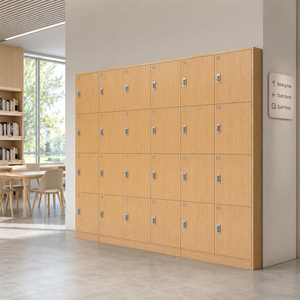 Smart Electronic Lock Assembled Modern Compact Laminate Storage Cabinet Custom Color Wood Grain Phenolic Board Waterproof MODERN - Product Image 2
