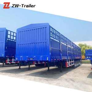 China Camión Remolque 40 pies Contenedor Valla Semi Remolque Tri Eje 60 Ton 50t Heavy Duty Valla Semi Remolque - Product Image 4