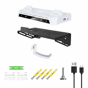 <span class=keywords><strong>Soporte</strong></span> de pared para <span class=keywords><strong>Playstation</strong></span> 5/PS5 Slim/Pro edición con disco/digital, admite carga dual para 2 controles - Product Image 1