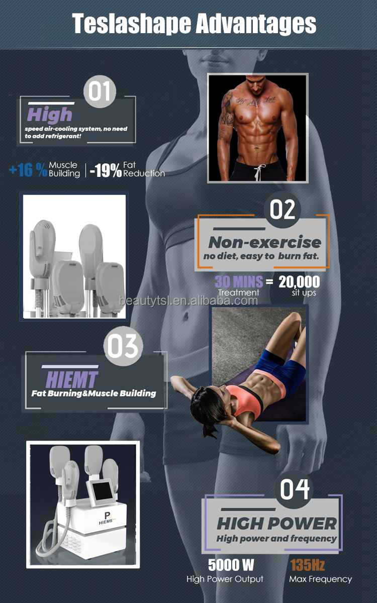 Portatil Price HIEMT EMslim Neo EMS body sculpting build muscle stimulator fast teslashape teslaslim neo hiems machine