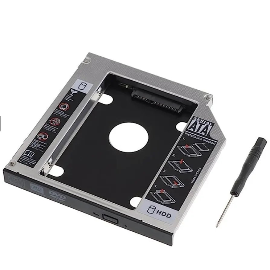 SATA 하드 드라이브 캐디 범용 12.7mm SATA to SATA 2nd SSD HDD 하드 드라이브 캐디 어댑터 트레이 인클로저