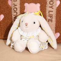 Porte-clés en peluche lapin à oreilles tombantes mignon, doux et moelleux, 18 cm, cadeau unisexe, décoration de fête, rembourrage en coton PP, logo personnalisé, couleur personnalisable
