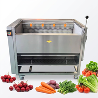 Automatische reinigingsmachine van roestvrij staal voor fruit, groenten, meidoorn, groente- en fruitverwerkingsapparatuur, rolborstel