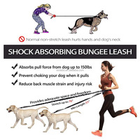 2025 diskon besar sabuk traksi elastis tali tali anjing lampiran sepeda hewan peliharaan berjalan berlari Jogging jarak penjaga tangan hewan peliharaan Gratis tali
