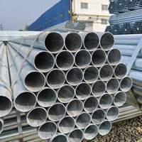 Tuyau en acier galvanisé soudé ERW avec raccord fileté EN39 de 48,3 mm, 3,2 mm, 4,0 mm pour échafaudage de chantier naval, ponton de sec et tube de palplage