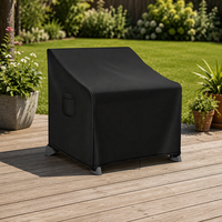 Housse de protection pour fauteuil d'extérieur, imperméable, en tissu Oxford 600D, anti-UV, coupe-vent, anti-poussière, anti-neige, avec cordon de serrage et poignée
