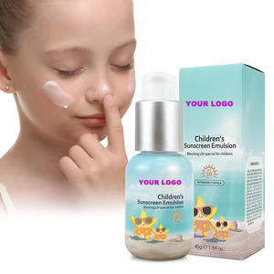 Crème solaire pour bébé à l'huile de coco avec logo personnalisé, biologique, à la Centella Asiatica, sans sulfate, UVA UVB, apaisante, calmante, hypoallergénique - Product Image 1