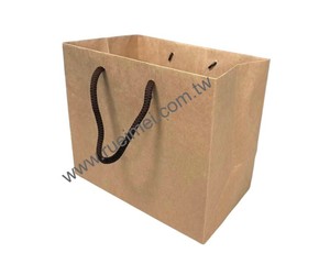 Sacs fourre-tout en papier kraft brun de conception personnalisée, adaptés à l'emballage de vêtements et de chaussures avec poignées en corde - Product Image 2