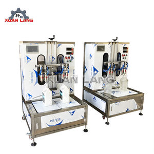 Machine de remplissage semi-automatique à double tête pour liquides de nettoyage de toilettes, anti-corrosion, au <span class=keywords><strong>chlore</strong></span>, blanchissant, eau, huile, poids - Product Image 3