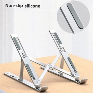 <b>Folding</b> Portable Desk Aluminum Laptop Holder <b>Adjustable</b> 6 Gears <b>Table</b> Laptop Stands in Silver Black - Product Image 3
