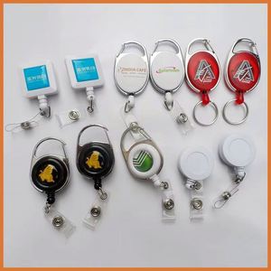 Cheap Retractable Key Holder Badge Reel Wholesale Factory Price Plastic ID Card Holder Durable <b>Customized</b> Pull Reel <b>Keychains</b> - Product Image 3