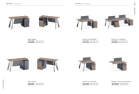 Bureau de travail pour personnel de bureau, en mélamine imitation bois, avec structure métallique, tiroir mobile, poste de travail informatique, mobilier de bureau