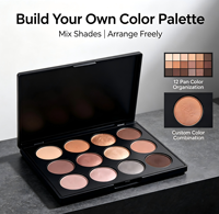 Grande palette vide magnétique en ABS, tubes en plastique rectangulaires, rangement pratique, palette divisée pour fards à paupières et blush, écologique YS