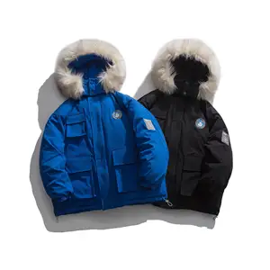 2022 Herbst Winter Herren warme Jacke Pelz Kapuzen jacke für Herren Winter Utility Winter jacke für Herren mit Fell