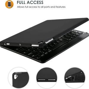 Clavier intelligent sans fil pliable et rotatif à 360° avec rétroéclairage et étui de protection - Product Image 4