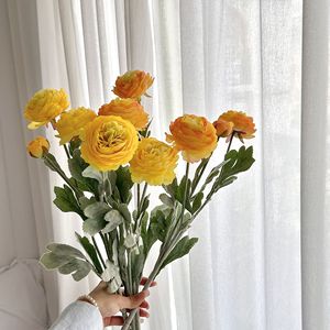 Flocked Dew Lotus <b>Artificial</b> <b>Flower</b> Single Branch Silk <b>Flower</b> Weather Resistant Home Wedding Decoration - Product Image 3