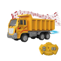 Camion de chantier de simulation RC HTL avec effets de pulvérisation, musique, lumières et télécommande pour garçons
