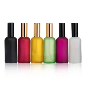 Frasco vazio de vidro multicolor para perfume, frasco de vidro de 30ml, 50ml, 100ml