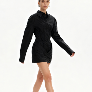 Robes courtes ajustées pour femmes avec taille cintrée, tendance - Product Image 2
