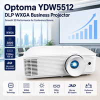 Proyector Empresarial Optoma YDW5512 DLP WXGA de 3800 Lúmenes para Reuniones Empresariales con Tecnología de Pantalla DLP y Soporte para Blu-ray 3D