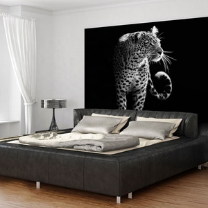 Papel pintado minimalista de animales de <span class=keywords><strong>leopardo</strong></span> 3D, Mural de pared de fondo botánico para sofá, porche, impermeable, a prueba de humedad, antiestático - Product Image 4