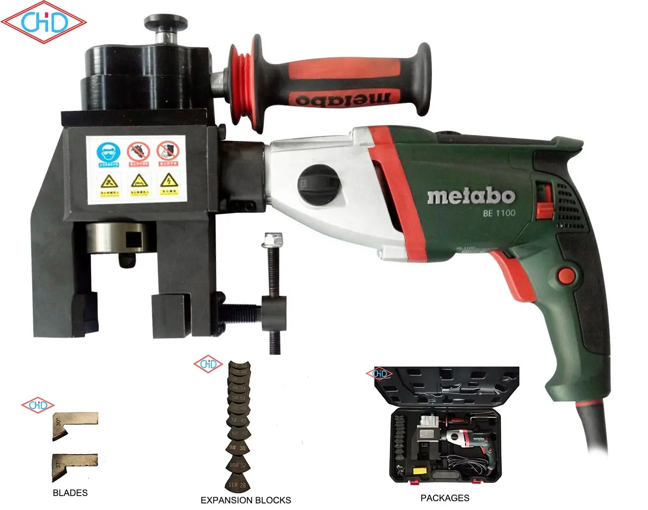 Orbital Metabo Motor boru soğuk kesme ve Beveling makinesi için kazan