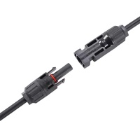 Kit de connecteurs d'alimentation pour panneau solaire Câble adaptateur PV parallèle à branche en Y avec boîtier en nylon MCX M/FF + F/MM Matériau de contact en cuivre