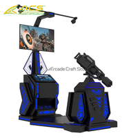 Simulador de tiro VR operado con monedas ACS Premium con controlador de pistola Gatling para centros de entretenimiento y parques de atracciones interiores de acero.