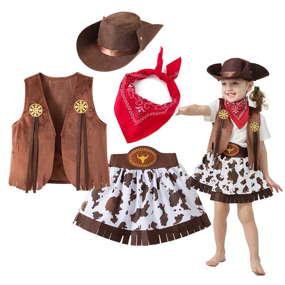 Disfraz Vaquero Deluxe Set Niños Fiesta Halloween Cosplay | Meses sin