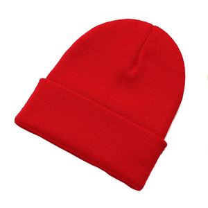 Bonnets tricotés unisexes, couleur unie, automne-hiver, bonnet vierge de haute qualité, chaud, personnalisable, broderie de logo sur mesure - Product Image 4